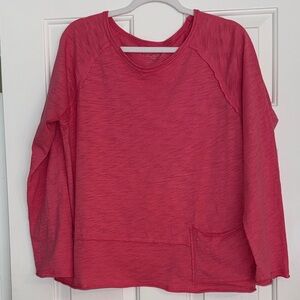 Escape by Habitat Women's Long Sleeve Pink Top w/ pocket